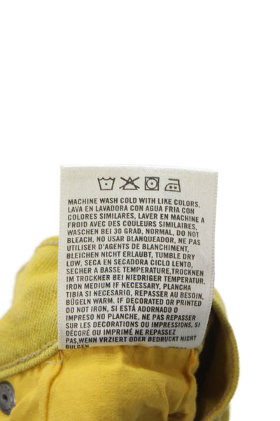 Citizens of Humanity Womens Skinny Jeans Yellow Low Rise Cotton 24in Size 27
