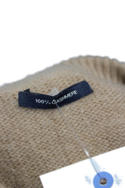 Banana Republic Women Cashmere Pullover Sweater Crew Beige Long Sleeve Size M