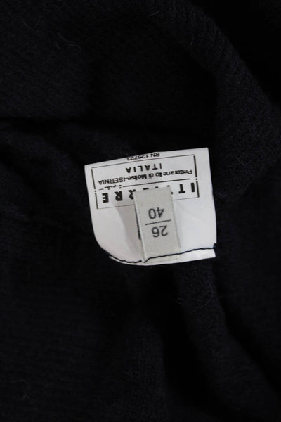Pierre Balmain Women Pullover Blue Boat Neck Long Sleeve Polyamide Size 40