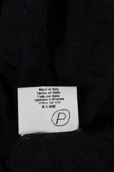 Pierre Balmain Women Pullover Blue Boat Neck Long Sleeve Polyamide Size 40