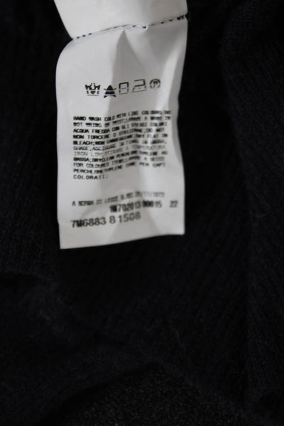 Pierre Balmain Women Pullover Blue Boat Neck Long Sleeve Polyamide Size 40