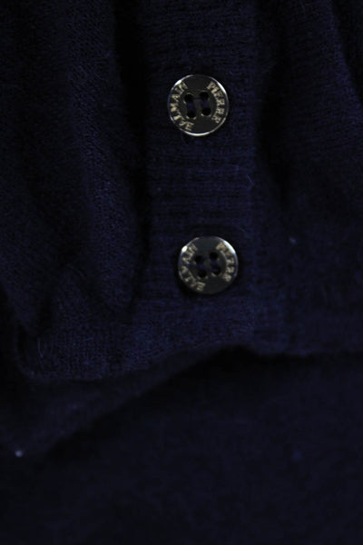 Pierre Balmain Women Pullover Blue Boat Neck Long Sleeve Polyamide Size 40