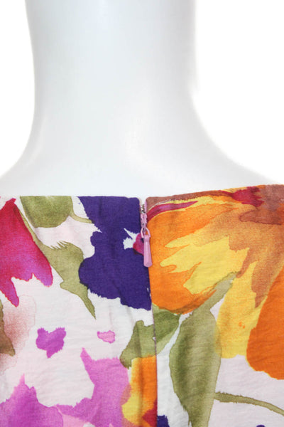 Adrianna Papell Women Fit & Flare Dress Multicolor V-Neck Sleeveless Size 4
