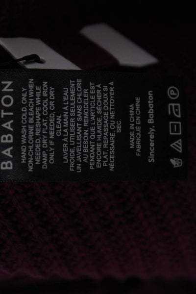 Babaton Womens Pullover Red Merino Wool Crew Neck Long Sleeve Size S