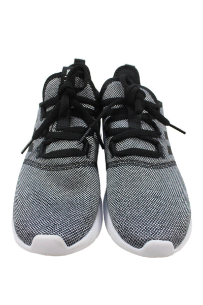 Adidas Womens Lace Up Knit Cloud Foam Running Sneakers Gray Black White Size 7.5