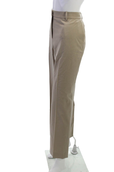 Lafayette 148 New York Womens Dress Pants Beige Wool Zip Size 12