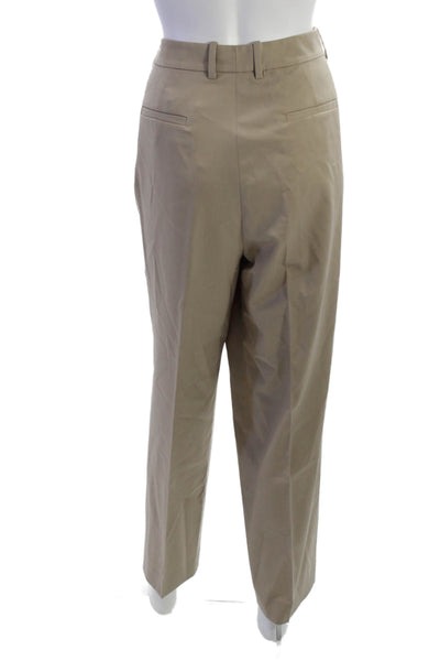 Lafayette 148 New York Womens Dress Pants Beige Wool Zip Size 12