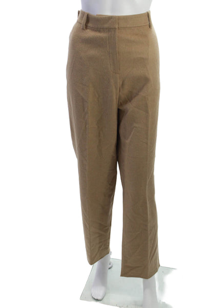 Lafayette 148 New York Women Camelhair Beige Dress Pants Zip Size 12