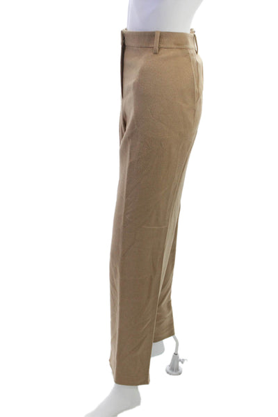 Lafayette 148 New York Women Camelhair Beige Dress Pants Zip Size 12