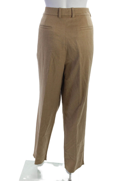 Lafayette 148 New York Women Camelhair Beige Dress Pants Zip Size 12