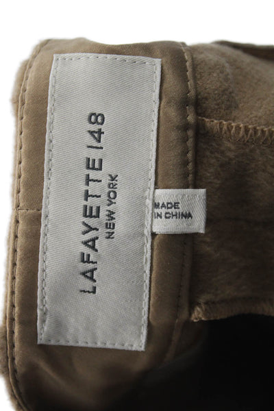 Lafayette 148 New York Women Camelhair Beige Dress Pants Zip Size 12