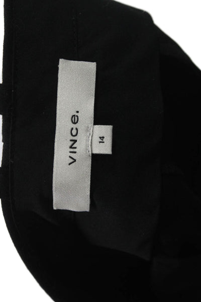 Vince Womens Ankle Pants Black Zip Size 14