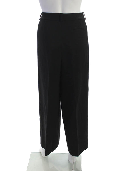 Lafayette 148 New York Women Dress Pants Black Wool Size 12