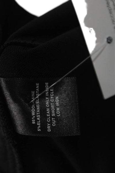 Lafayette 148 New York Women Dress Pants Black Wool Size 12