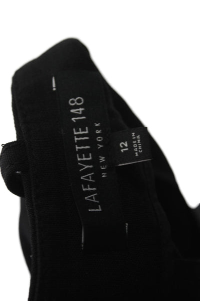 Lafayette 148 New York Women Dress Pants Black Wool Size 12