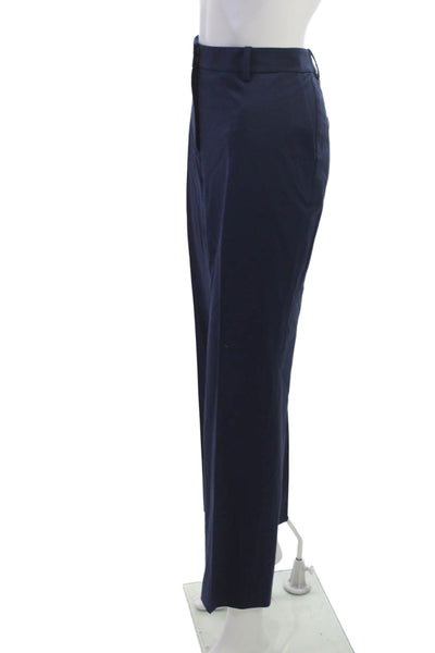 Lafayette 148 New York Womens Dress Pants Blue Wool Zip Size 12