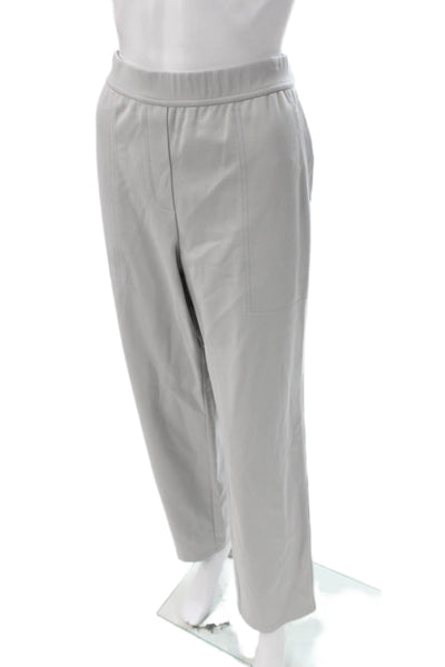 Lafayette 148 New York Women Dress Pants Gray Modal Pull On Size L