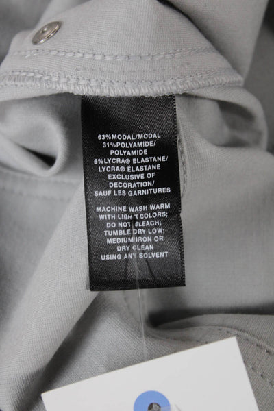 Lafayette 148 New York Women Dress Pants Gray Modal Pull On Size L