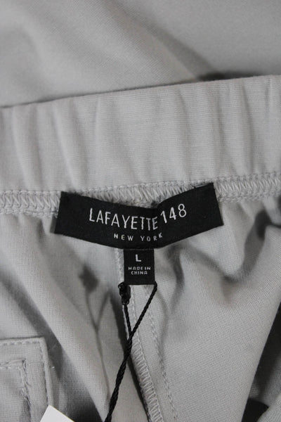 Lafayette 148 New York Women Dress Pants Gray Modal Pull On Size L