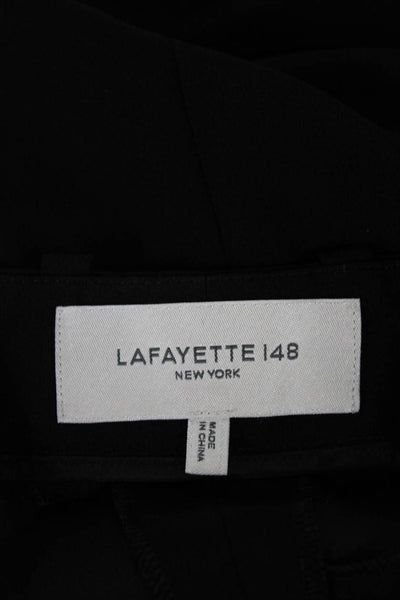 Lafayette 148 New York Womens Dress Pants Black Acetate Zip Solid Size 12