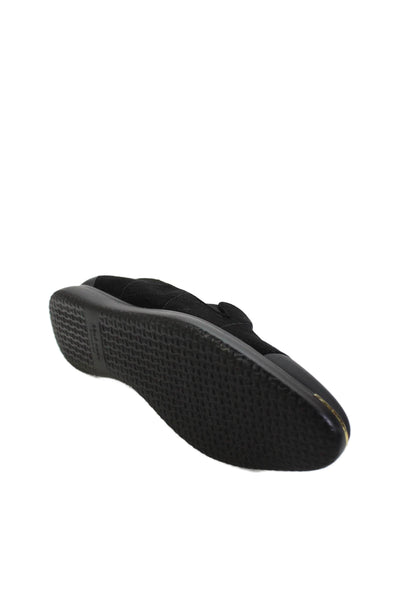 Cole Haan Womens Suede Quilted Texture Slide On Loafer Flats Black Size 10 B