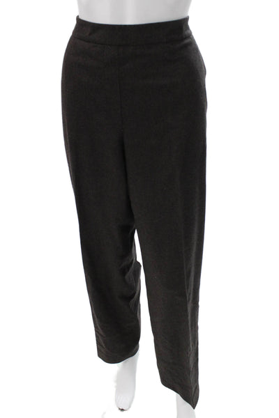 Lafayette 148 New York Womens Dress Pants Gray Wool Pull On Size L