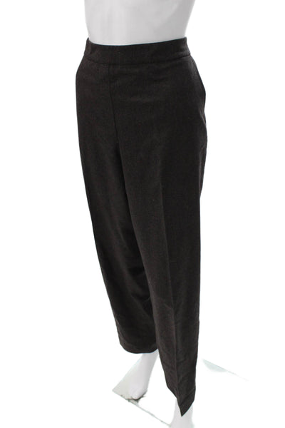Lafayette 148 New York Womens Dress Pants Gray Wool Pull On Size L