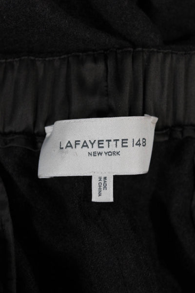 Lafayette 148 New York Womens Dress Pants Gray Wool Pull On Size L