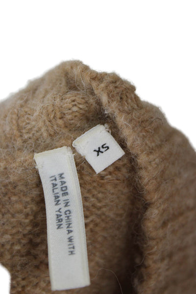 Helmut Lang Women Pullover Sweater Beige Wool Crewneck Long Sleeve Size S