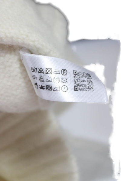 Zara Women Wool Pullover Sweater Crew Neck Long Sleeve Ivory Size M