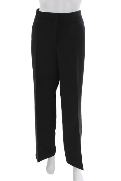 Lafayette 148 New York Women Black Wool Dress Pants Zip Size 12