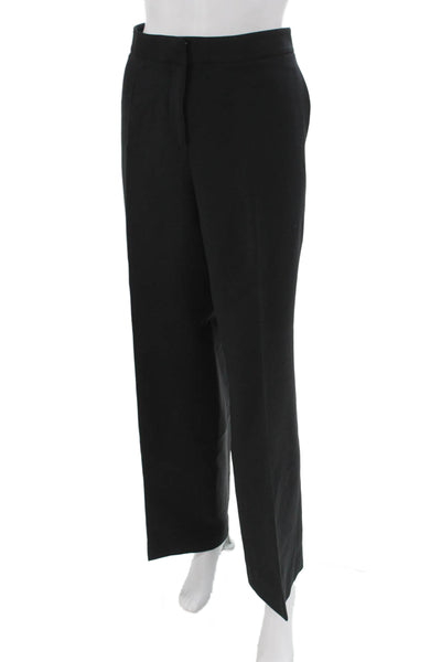 Lafayette 148 New York Women Black Wool Dress Pants Zip Size 12