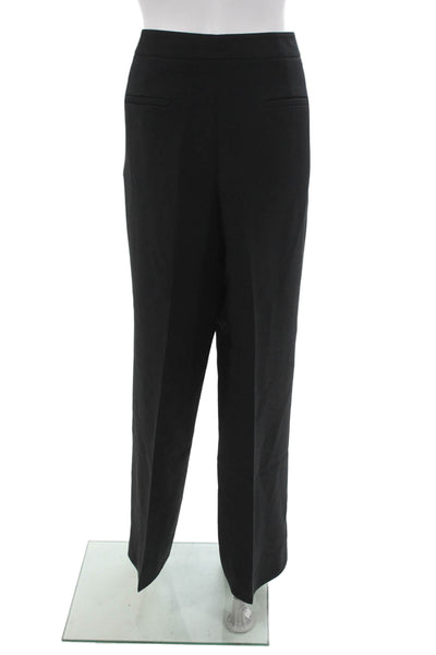 Lafayette 148 New York Women Black Wool Dress Pants Zip Size 12