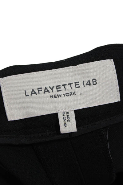 Lafayette 148 New York Women Black Wool Dress Pants Zip Size 12