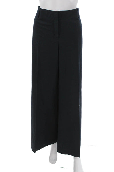 Lafayette 148 New York Women Blue Cotton Dress Pants Solid Size 12