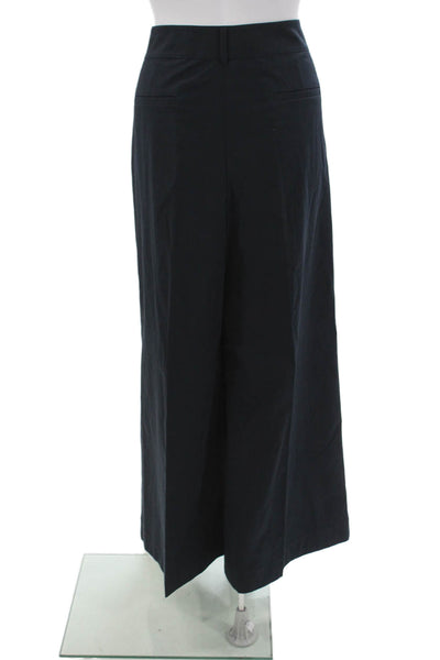 Lafayette 148 New York Women Blue Cotton Dress Pants Solid Size 12