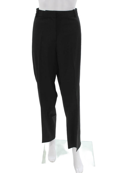 Lafayette 148 New York Womens Wool Black Dress Pants Zip Size 12