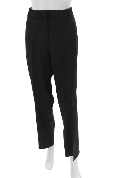Lafayette 148 New York Womens Wool Black Dress Pants Zip Size 12