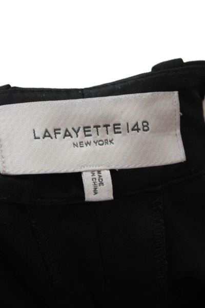 Lafayette 148 New York Womens Wool Black Dress Pants Zip Size 12