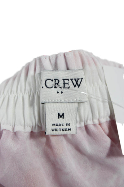 J Crew Women Pink Floral Polyester Mini Skirt Size M