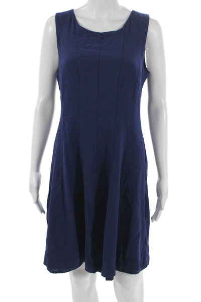 Theory Women A-Line Blue Viscose Sleeveless Round Neck Short Dress Siz -  Shop Linda's Stuff