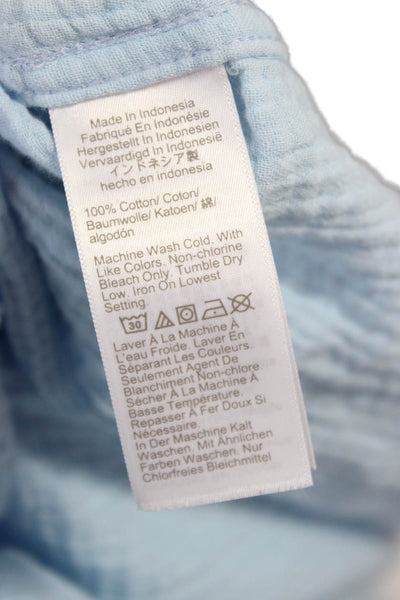J Crew Womens Basic Collared Cotton Button Up Long Sleeve Blue Size L