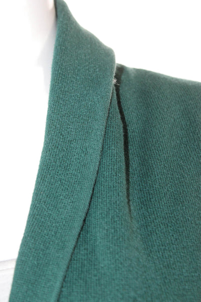 J Crew Womens Green Cotton Collared Long Sleeve Cardigan Sweater Size M