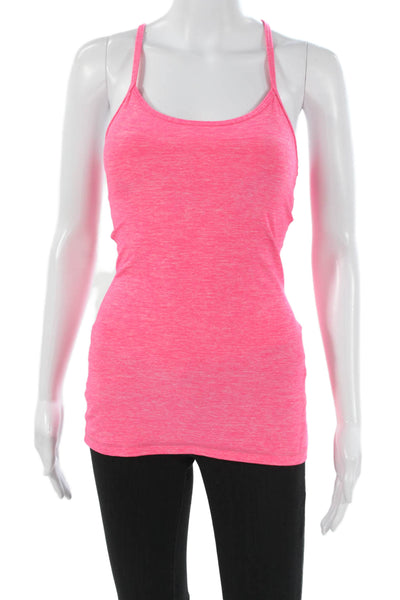 Lululemon Womens Basic Pink Scoop Neck Sleeveless Tank Polyester Size S