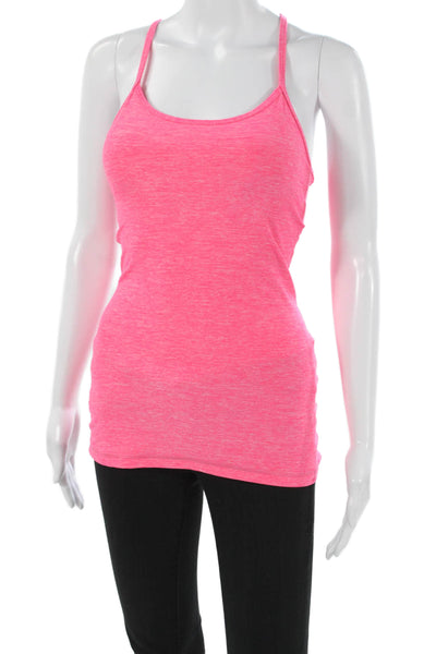 Lululemon Womens Basic Pink Scoop Neck Sleeveless Tank Polyester Size S