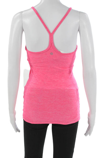 Lululemon Womens Basic Pink Scoop Neck Sleeveless Tank Polyester Size S
