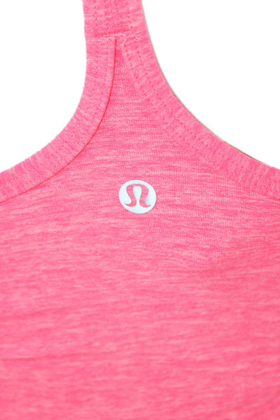 Lululemon Womens Basic Pink Scoop Neck Sleeveless Tank Polyester Size S
