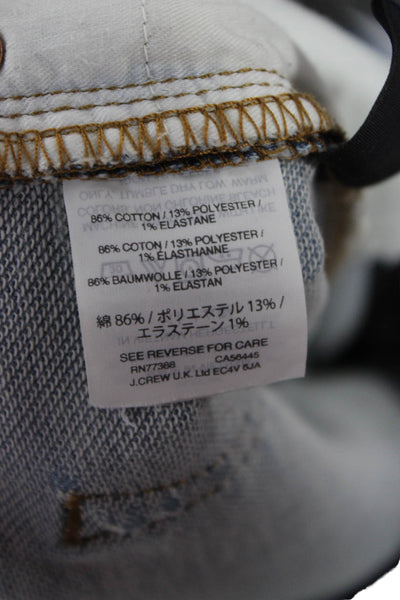 J Crew Women Ankle Jeans Blue Mid Rise Cotton Blend Petite Size 27