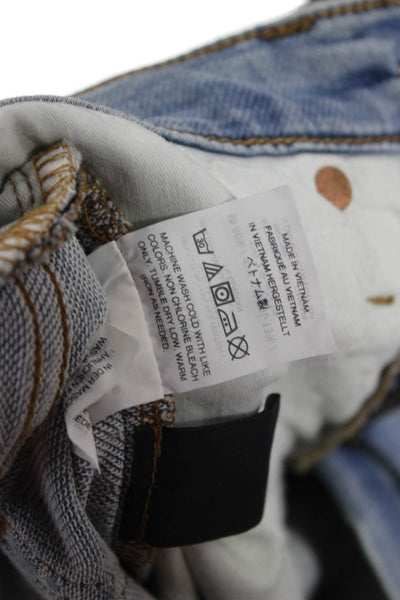 J Crew Women Ankle Jeans Blue Mid Rise Cotton Blend Petite Size 27