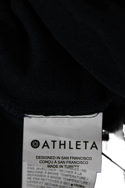Athleta Womens Pullover Hoodie Blue Nylon Long Sleeve Size M